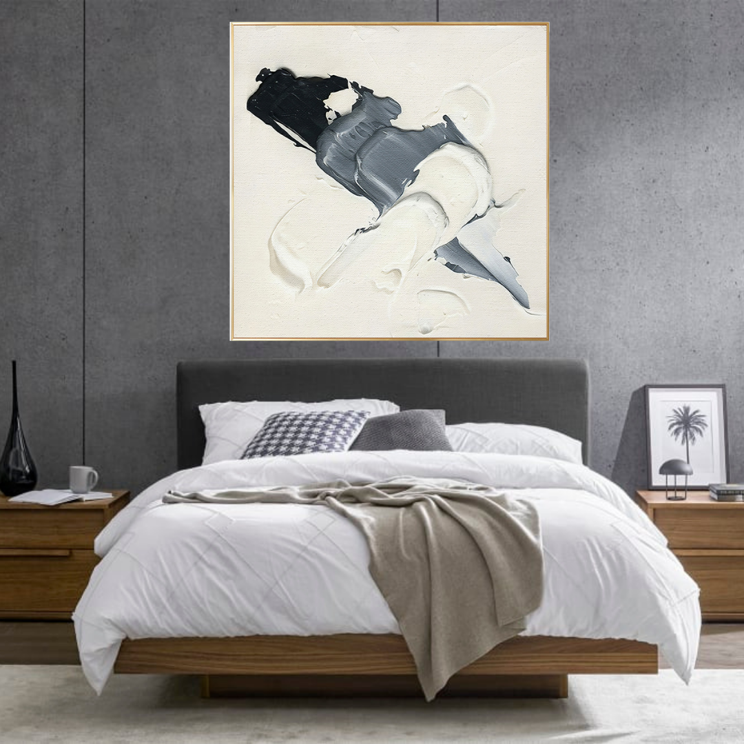 ombre-black-grey-steel-blue-silver-white-cream-grey-textured-waves-modern-abstract-art-theurbannarrative-home-decor-textured-art-minimalist-Epoch-Trove-collection-bedroom-decor