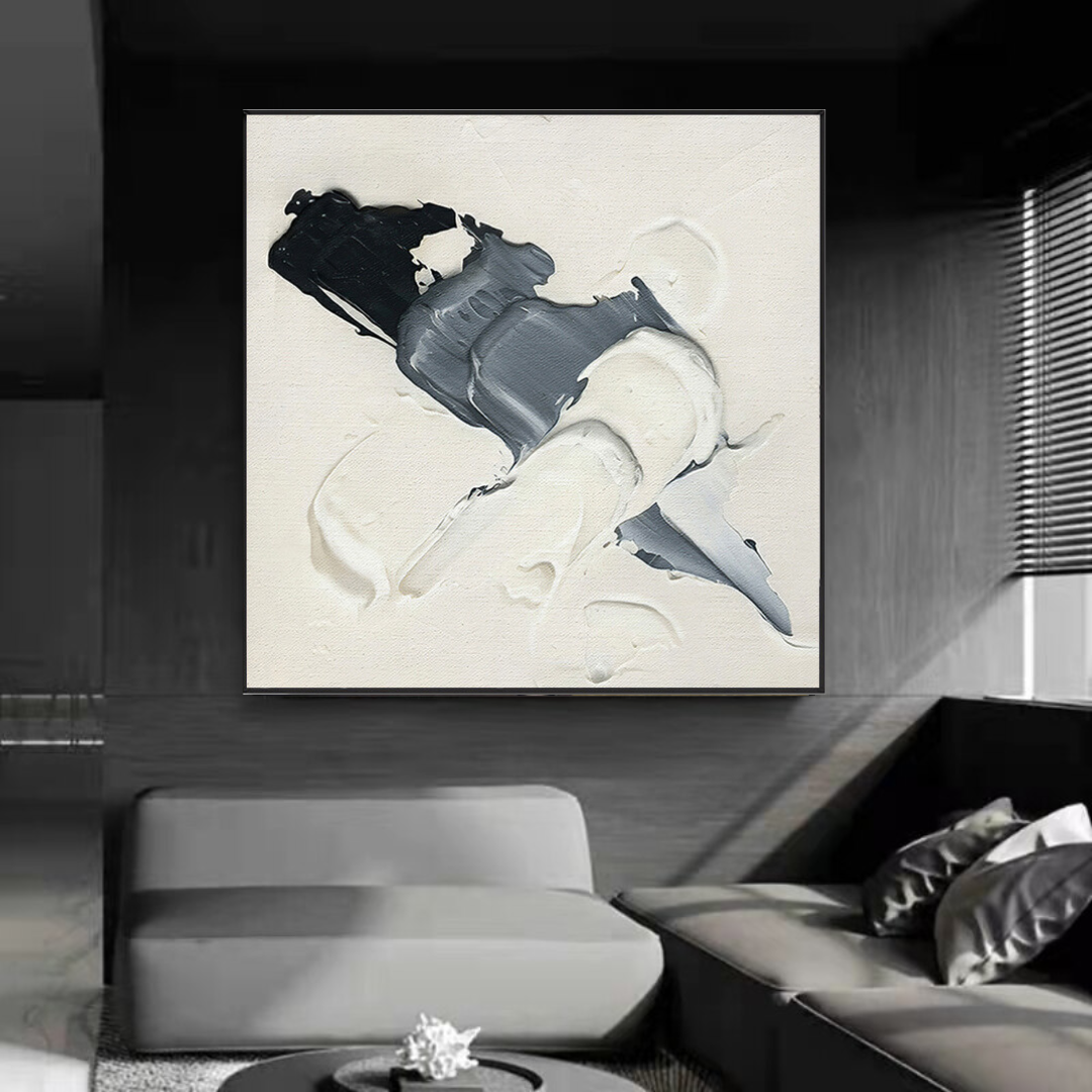 ombre-black-grey-steel-blue-silver-white-cream-grey-textured-waves-modern-abstract-art-theurbannarrative-home-decor-textured-art-minimalist-Epoch-Trove-collection-minimal