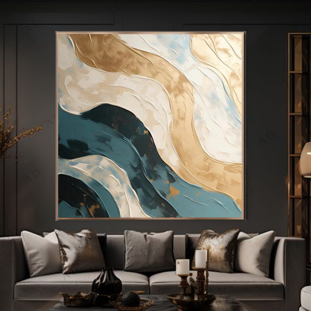 A Luxurious Abstract Painting The Urban Narrative
