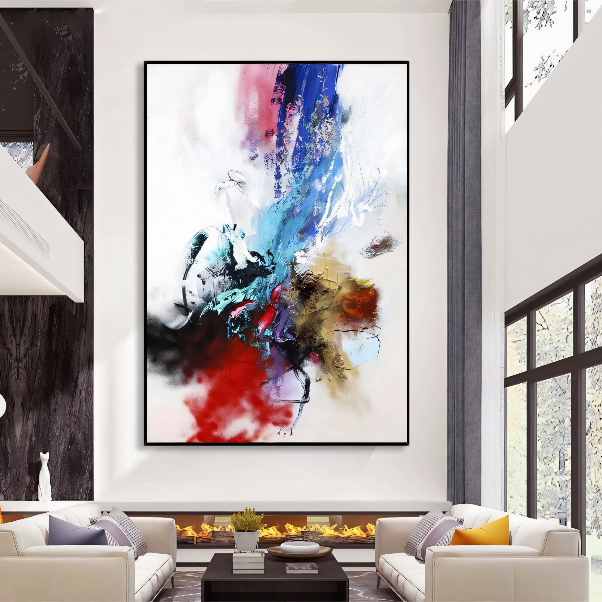 Abstract Explosion of Color Painting The Urban Narrative