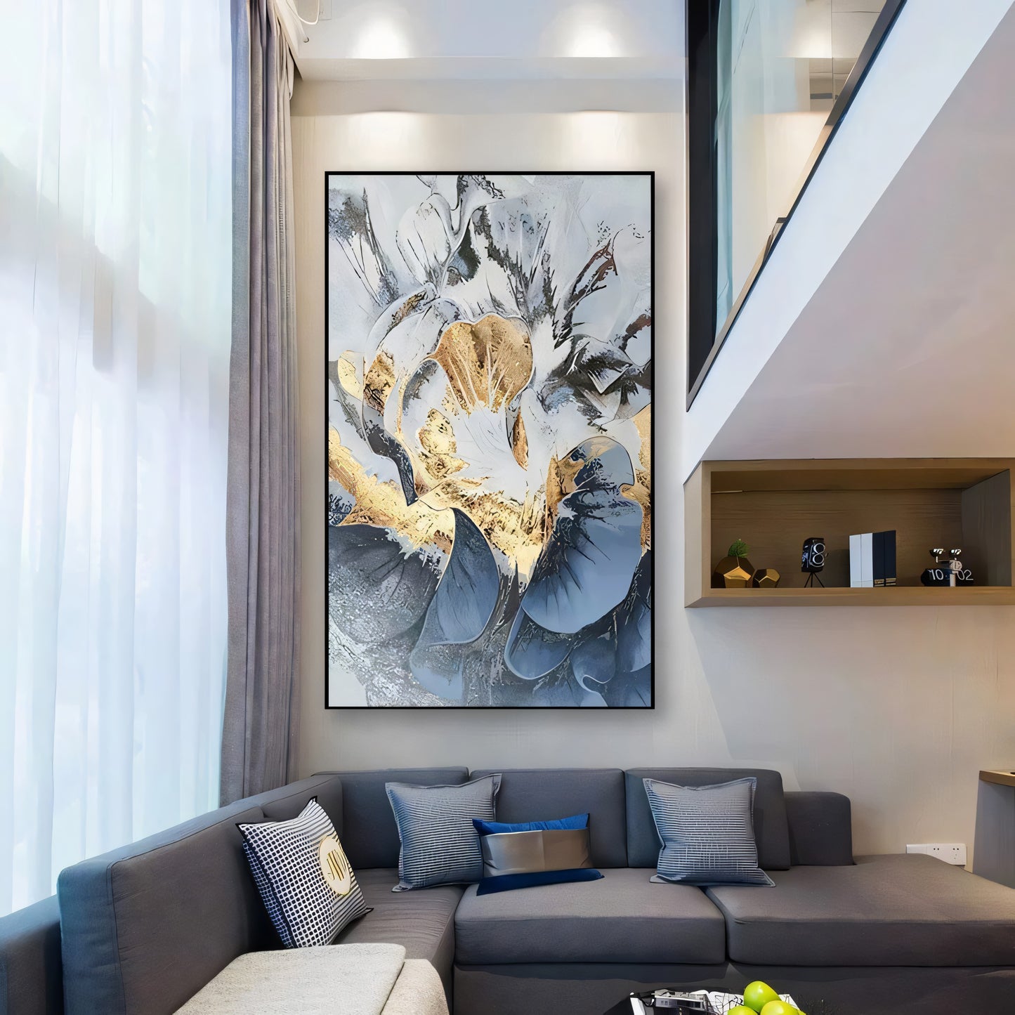 Bloom: Gold Accent Floral Art | The Urban Narrative