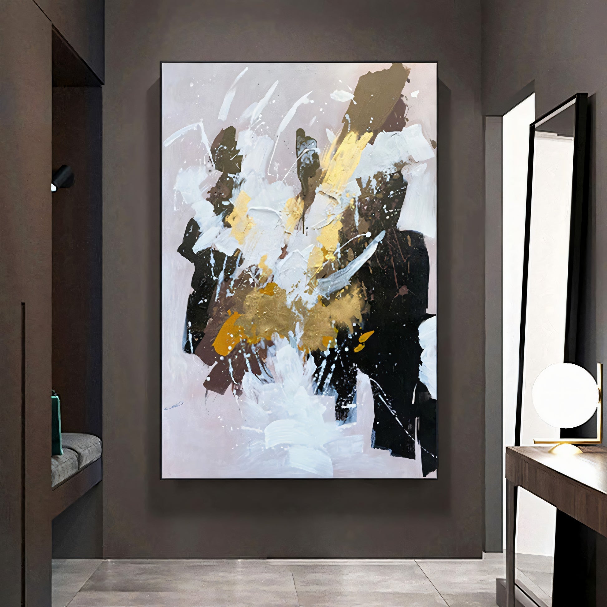 Brushstrokes of Mystery and Light Oil Painting The Urban Narrative