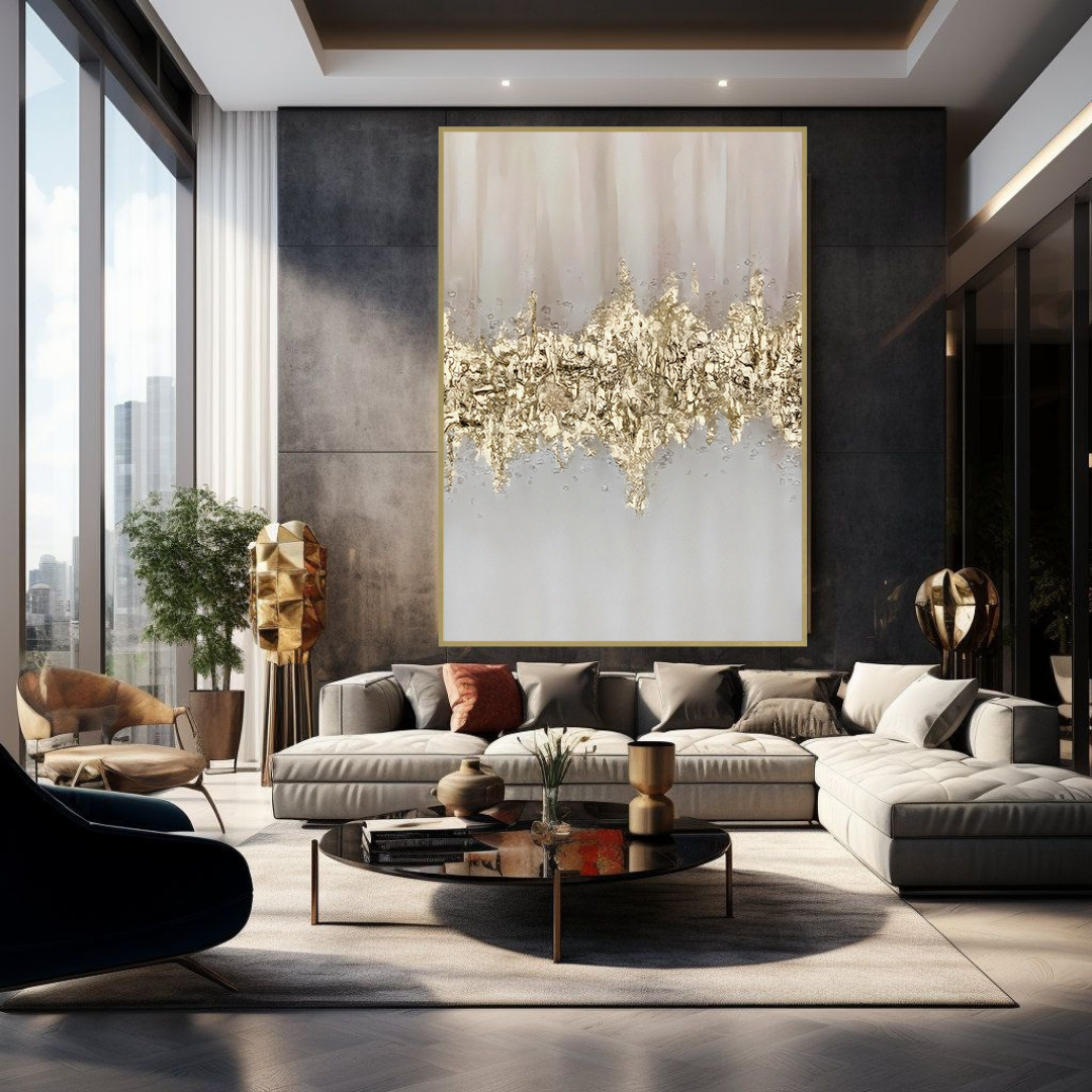 Charisma Luxury Golden Foil Statement Piece The Urban Narrative