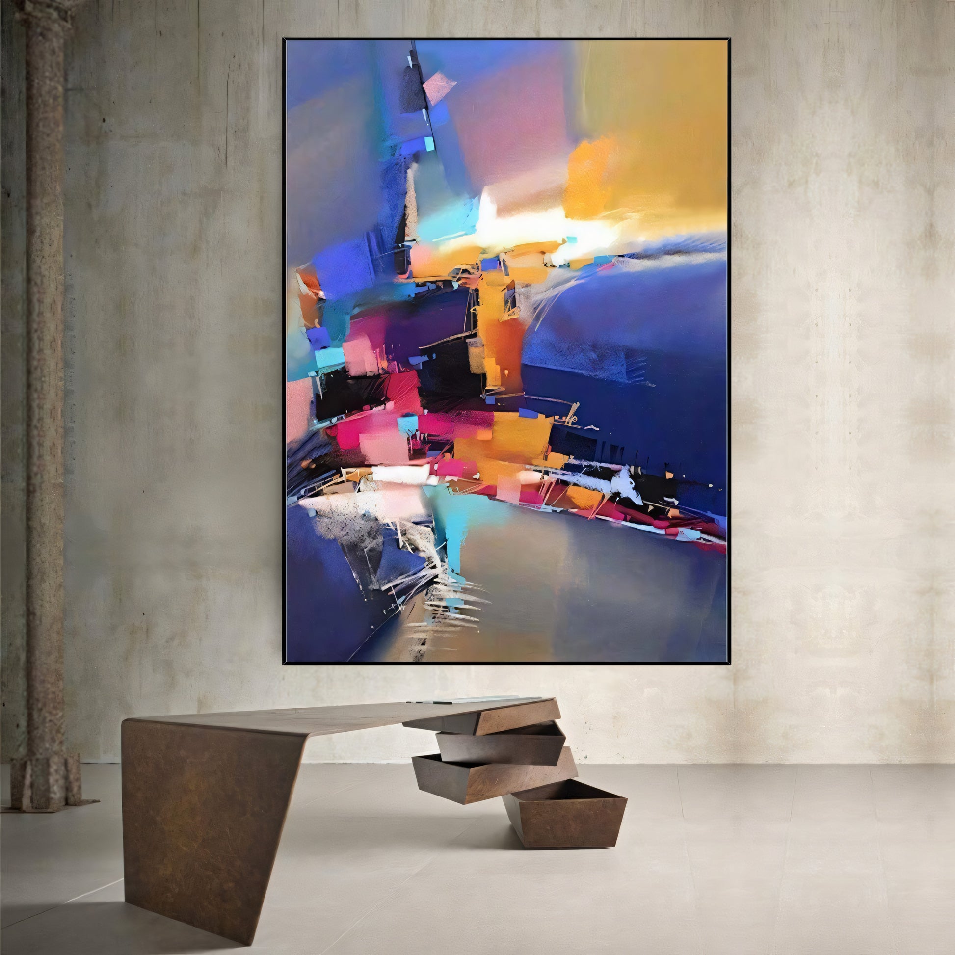 Color Escape Portrait Abstract Expression Painting The Urban Narrative