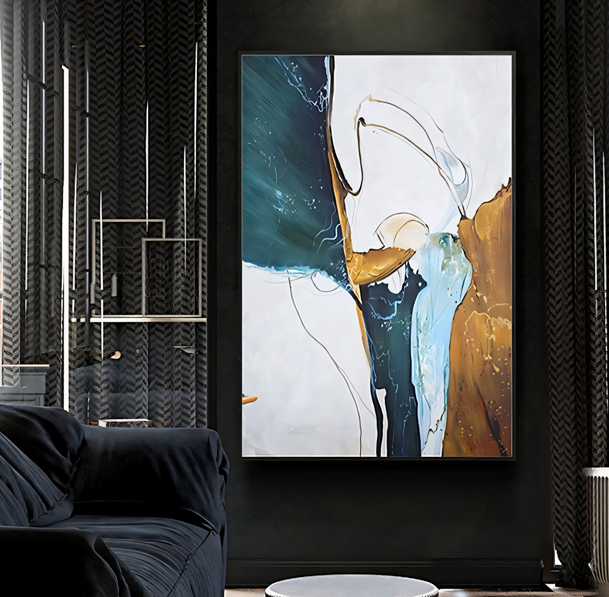 Ebb and Flow Abstract Harmony in Motion Painting The Urban Narrative