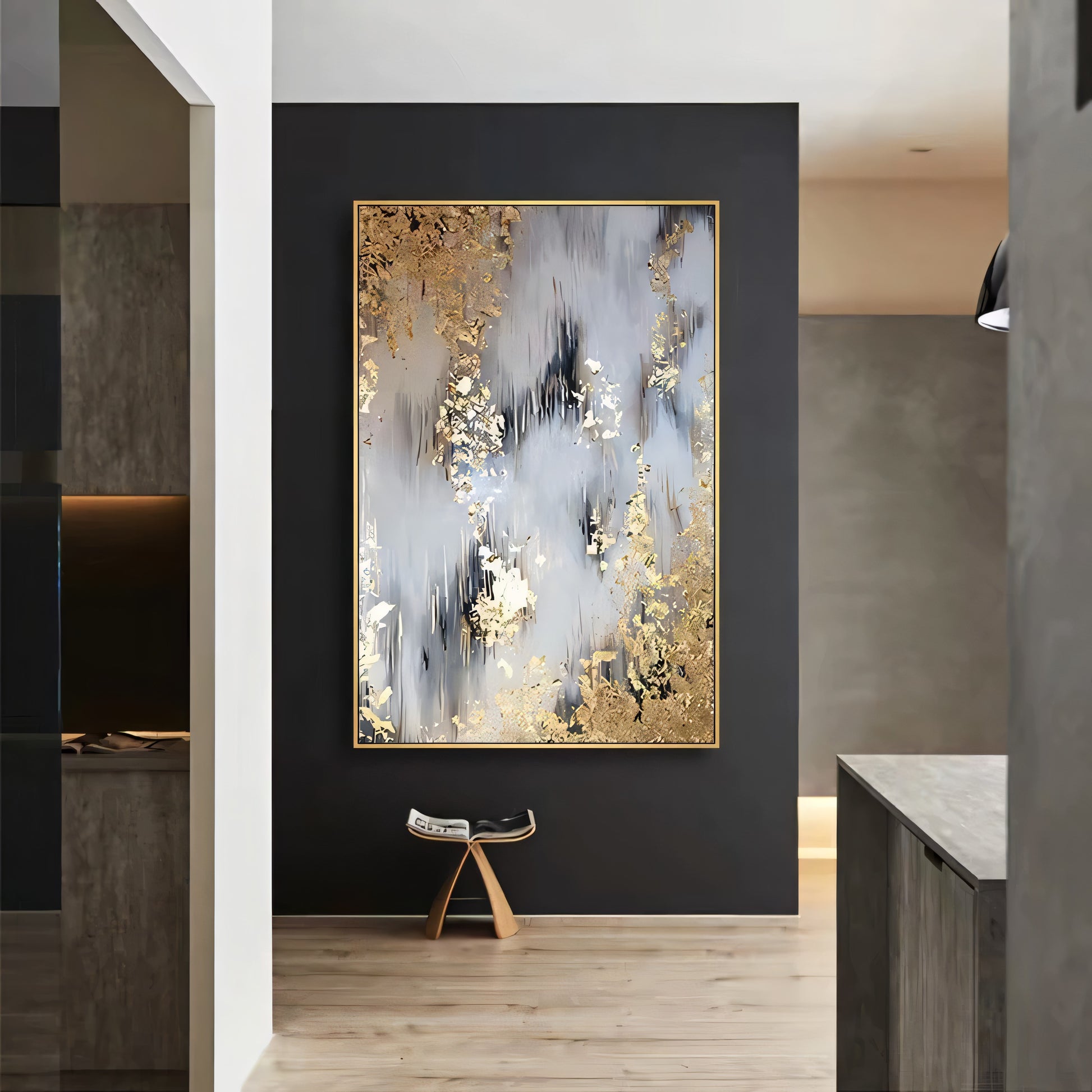 Embracing Fall Golden Leaf Oil Painting The Urban Narrative