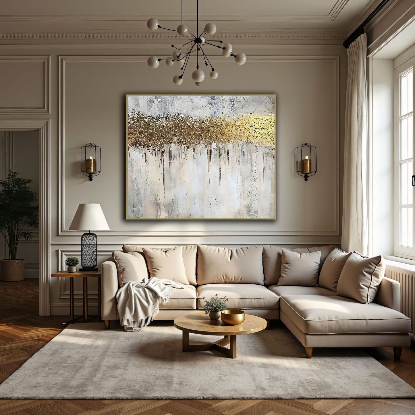 Golden Drift Abstract Meltdown Painting The Urban Narrative