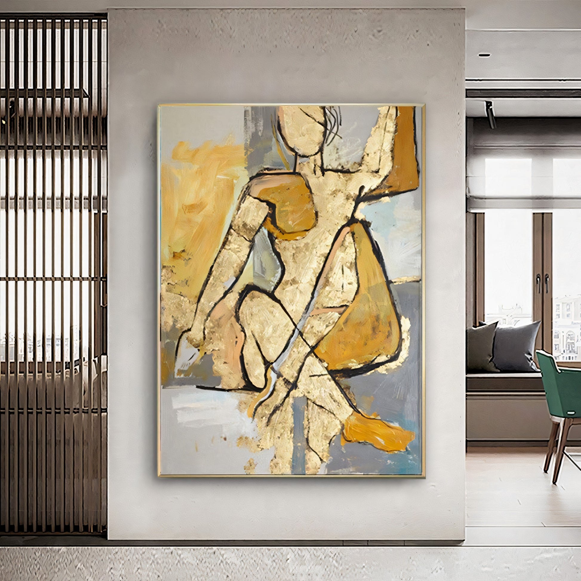 Identity in Flux Oil Painting The Urban Narrative