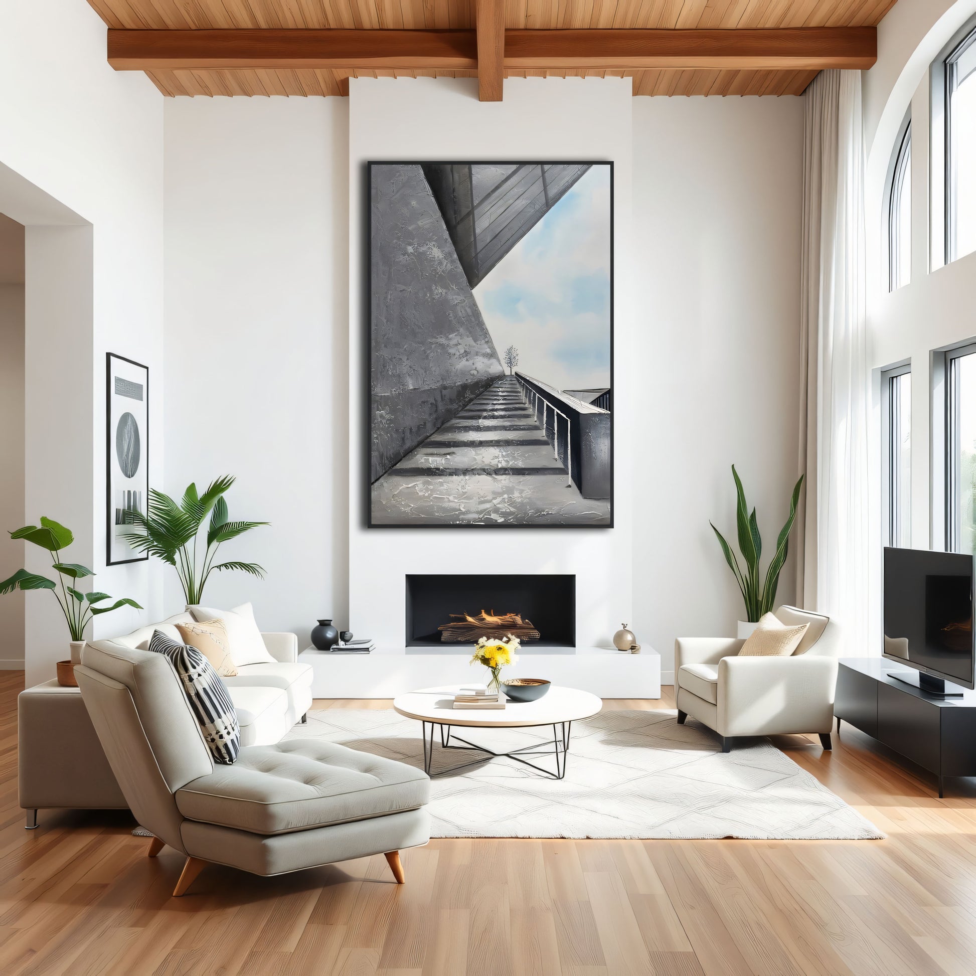 Industrial Age Oil Painting The Urban Narrative