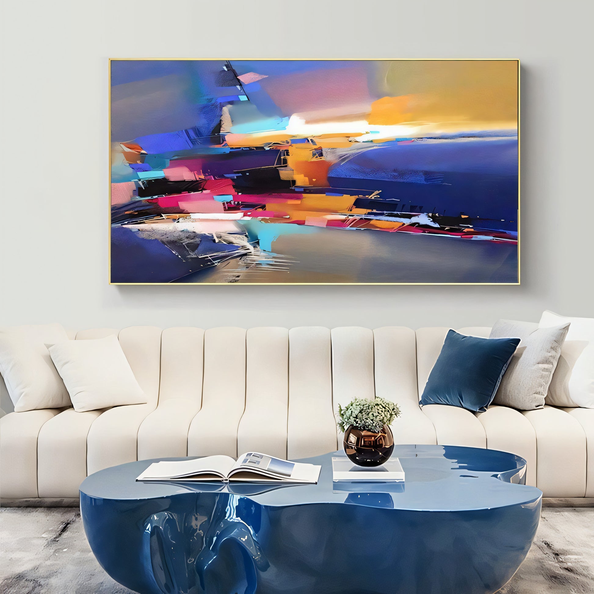 Landscape Abstract Expression in Vivid Hues The Urban Narrative