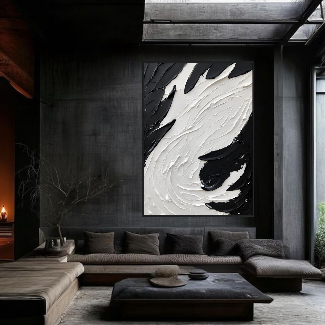Luxe Black and White Texture Art The Urban Narrative