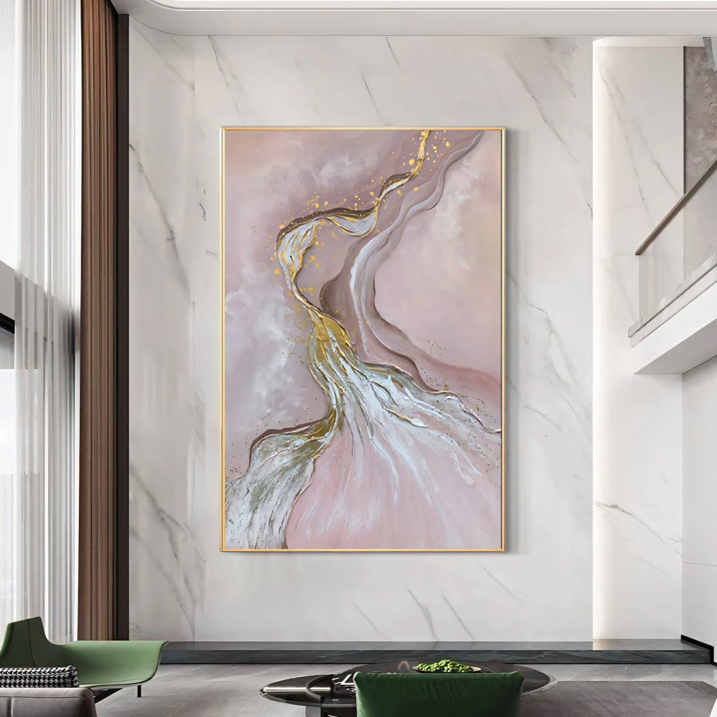 Pink and Golden Statement Piece The Urban Narrative