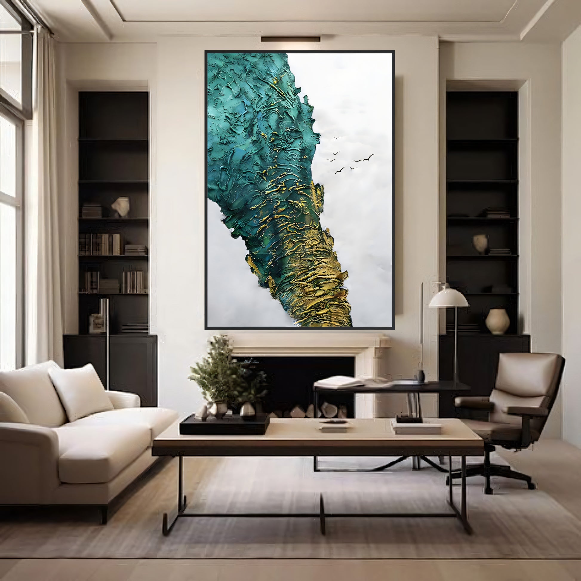 Rising Heights Emerald and Gold Peaks in Ascent The Urban Narrative