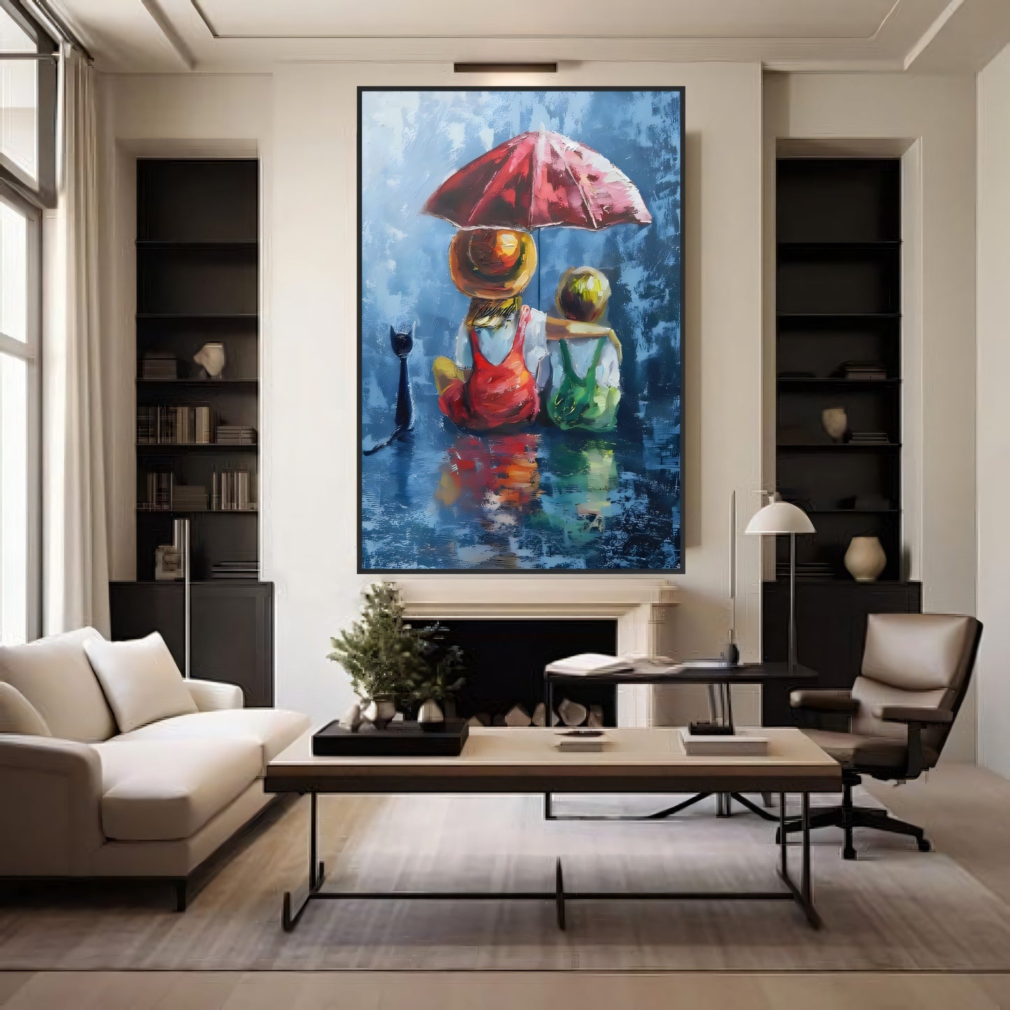 Three is Good Company Oil Painting The Urban Narrative