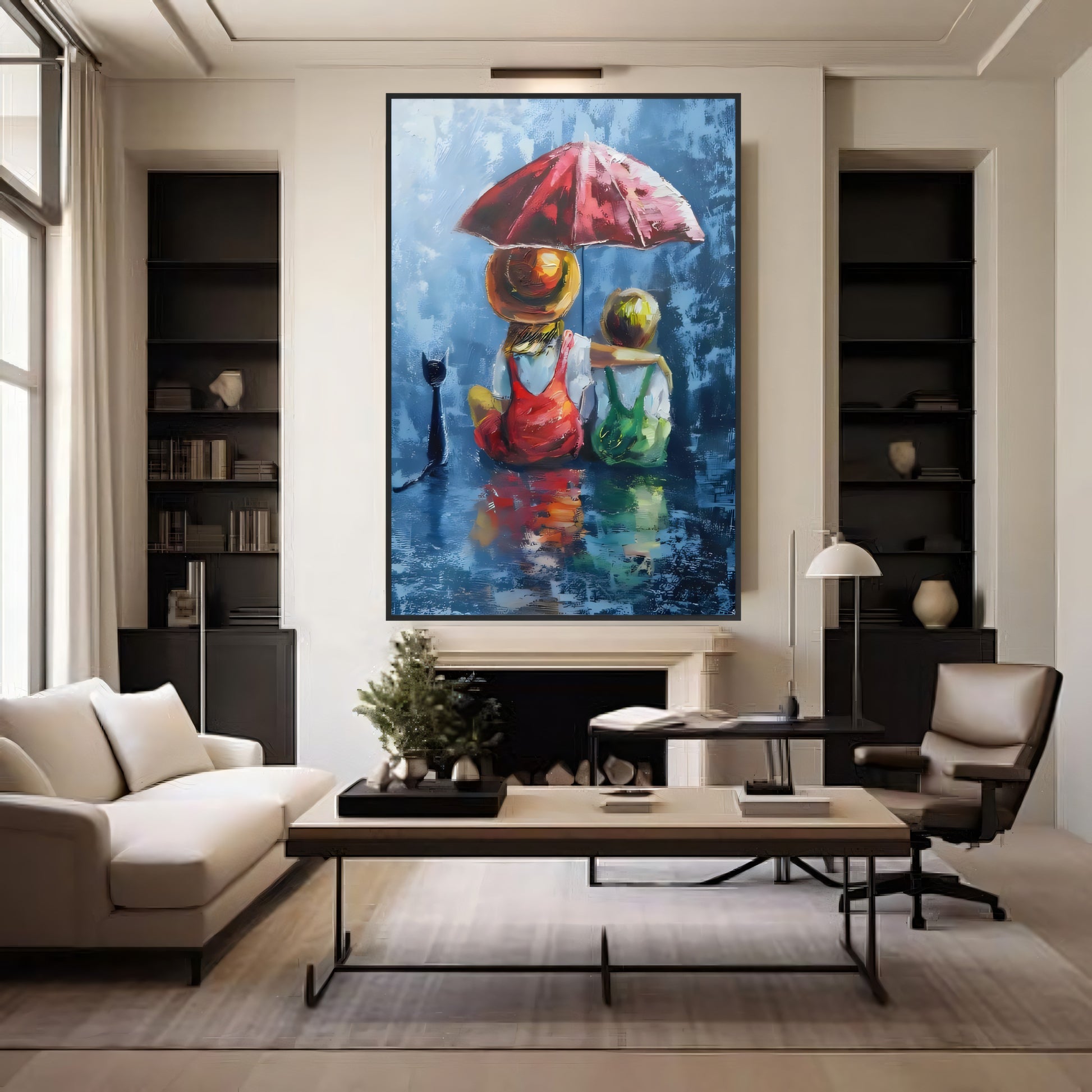 Three is Good Company Oil Painting The Urban Narrative