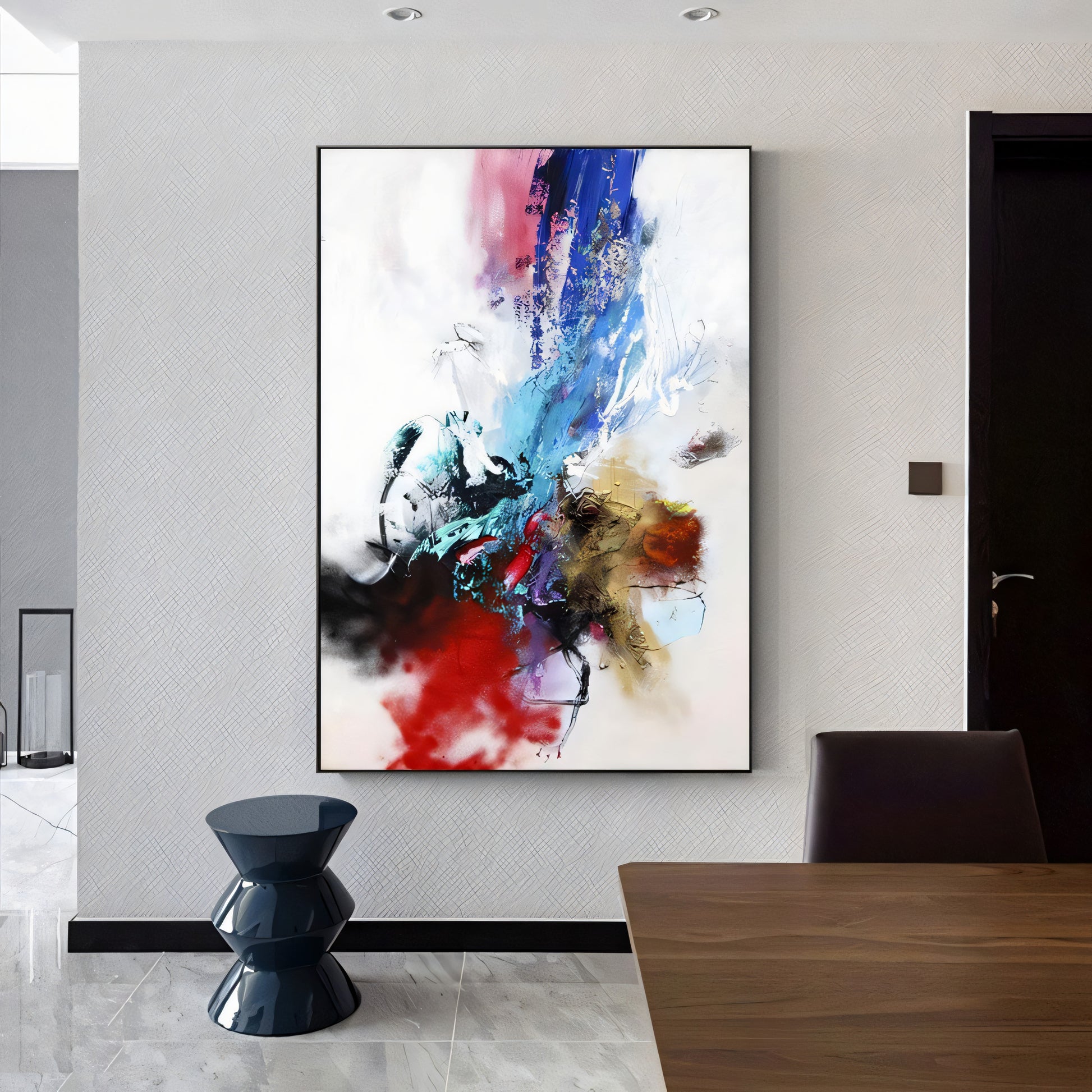Vivid Abstract Explosion of Color Painting The Urban Narrative