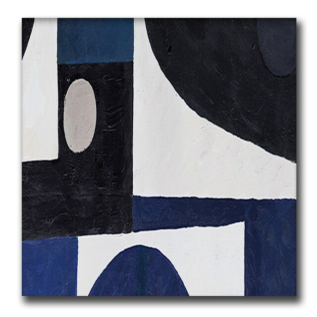 Abstract-shape-geometrical-blue-black-white-oil-painting-canvas-art-bridge