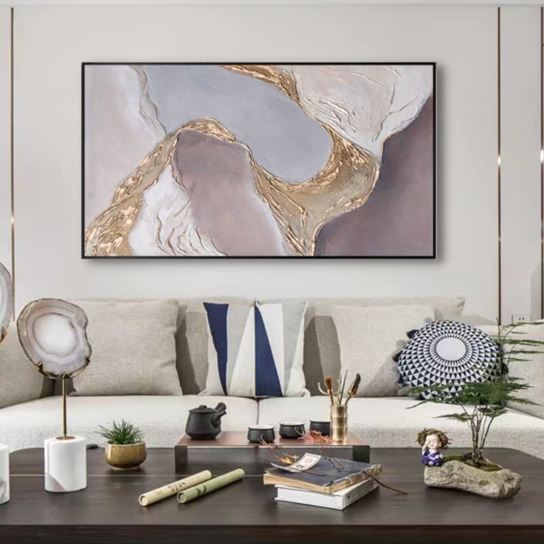 Fluss der Möglichkeiten: Eine Leinwand aus goldenen Pfaden