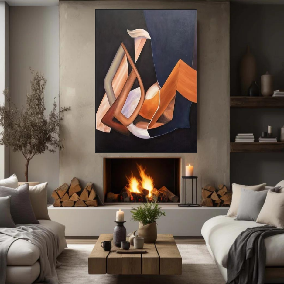 the-sitting-man-picasso-inspired-modern-abstract-geometric-minimal-blue-and-orange-hued-portrait-canvas-oil-painting-modern-architecture-home-design