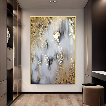 gold-leaf-oil-painted-abstract-fall-four-seasons-modern-industrial-art-lucury-home-theurbannarrative