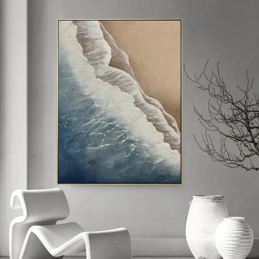 Tides-touch-theurbannarrative-portrait-nature-sea-ocean-textured-realistic-painitng-sand-sea-white-hamptons