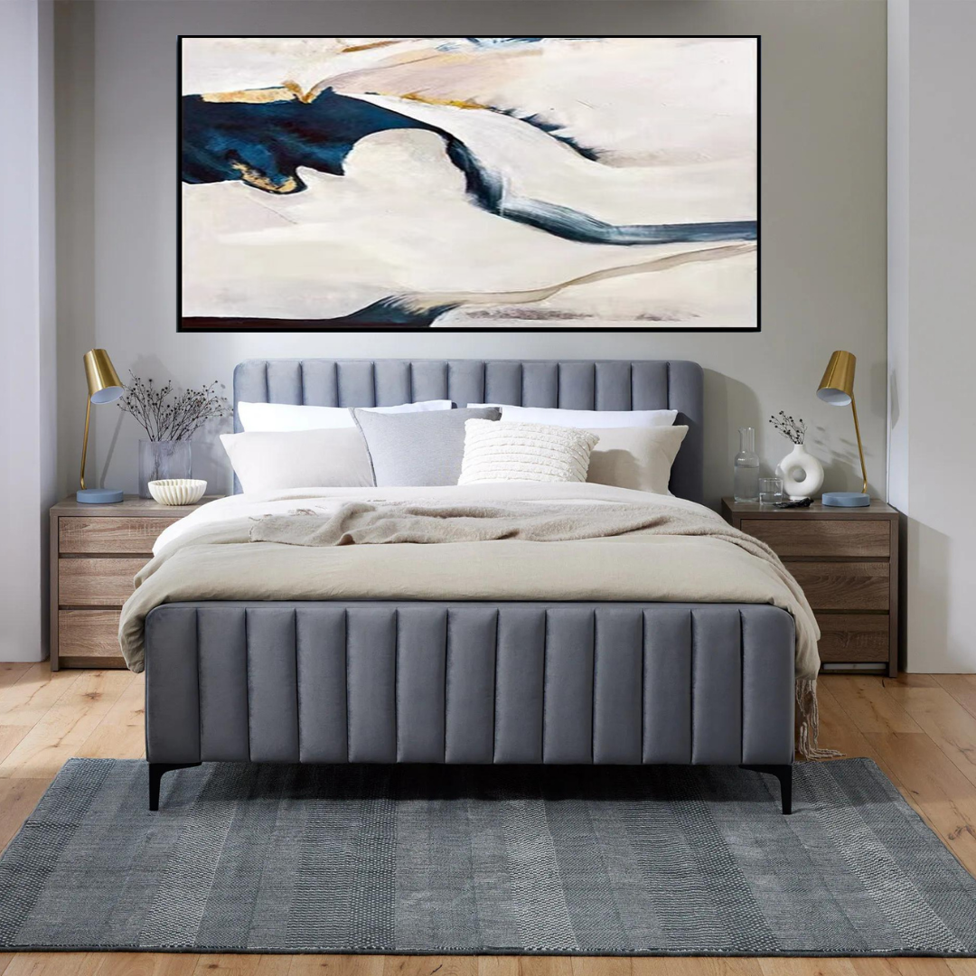 Oasis-nature-blue-cream-sand-modern-abstract-art-canvas-oil-painting-nature-theurbannarrative-bedroom-decor