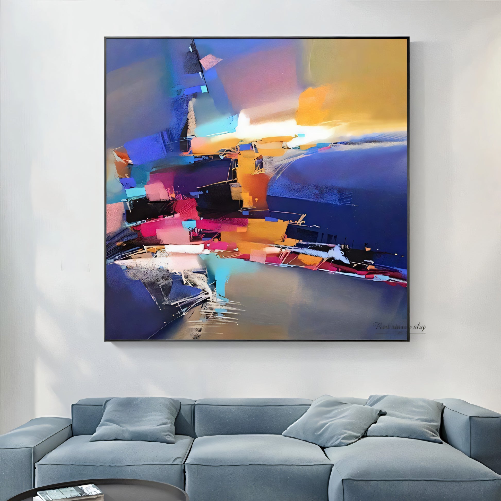 Abstract Expression in Vivid Hues Painting The Urban Narrative