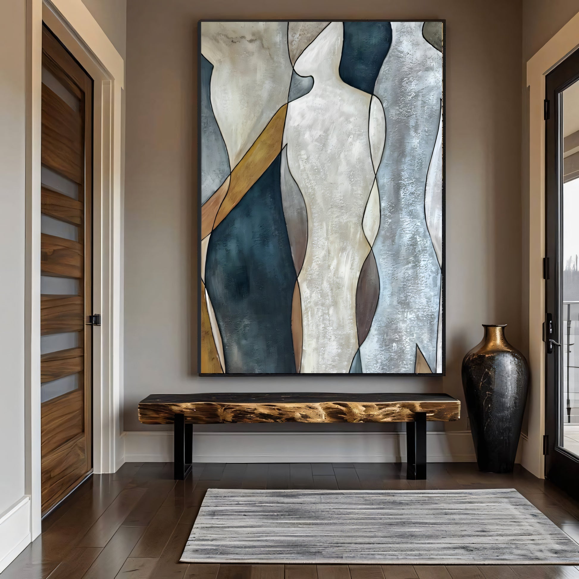 Abstract Human Art in Warm Tones and Gold The Urban Narrative