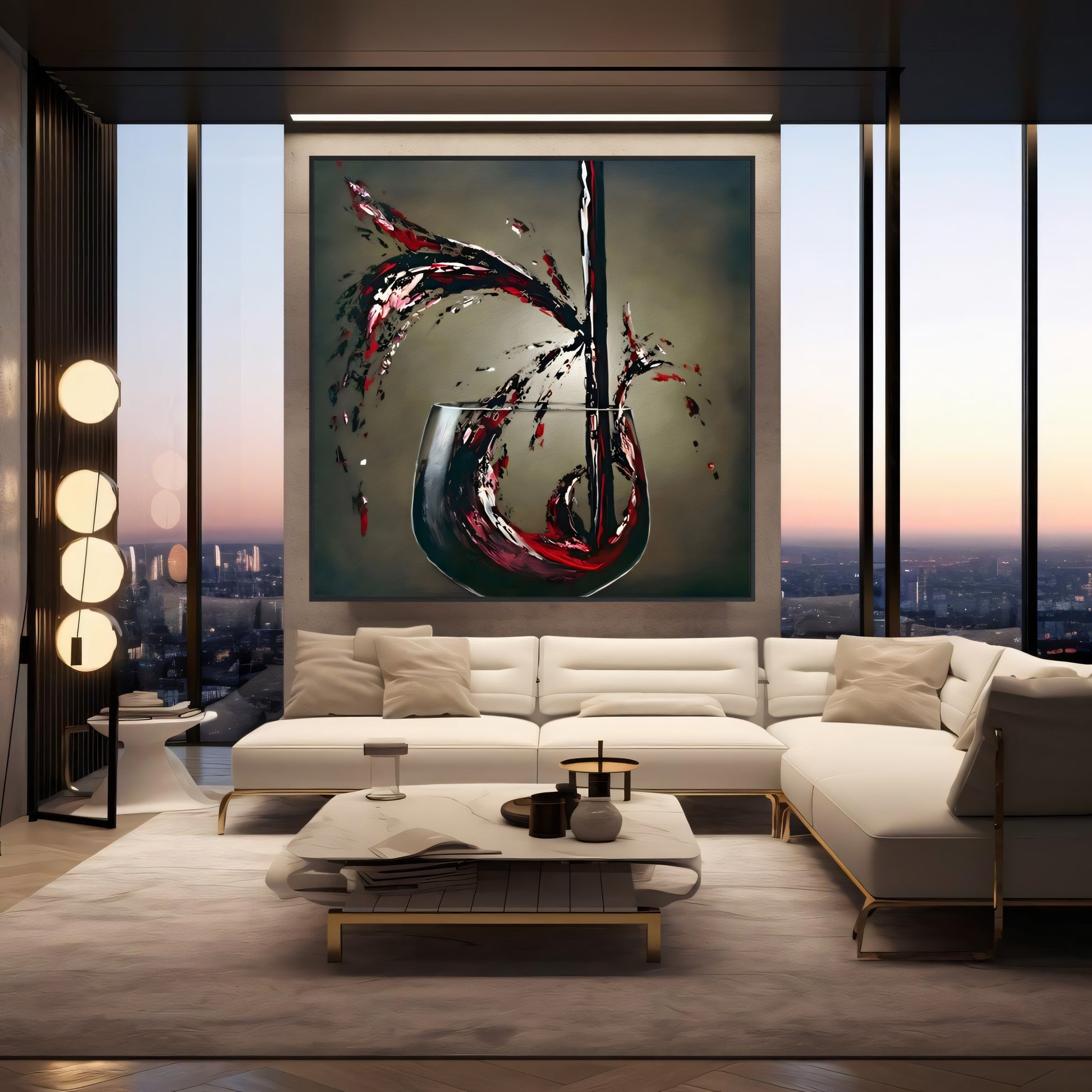 Crimson Swirl: A Vivid Toast | Wine with a Dramatic Splash | The Urban Narrative
