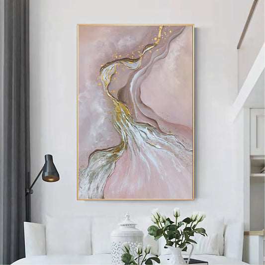 Dreamer Enchanted Pink and Golden Painting The Urban Narrative