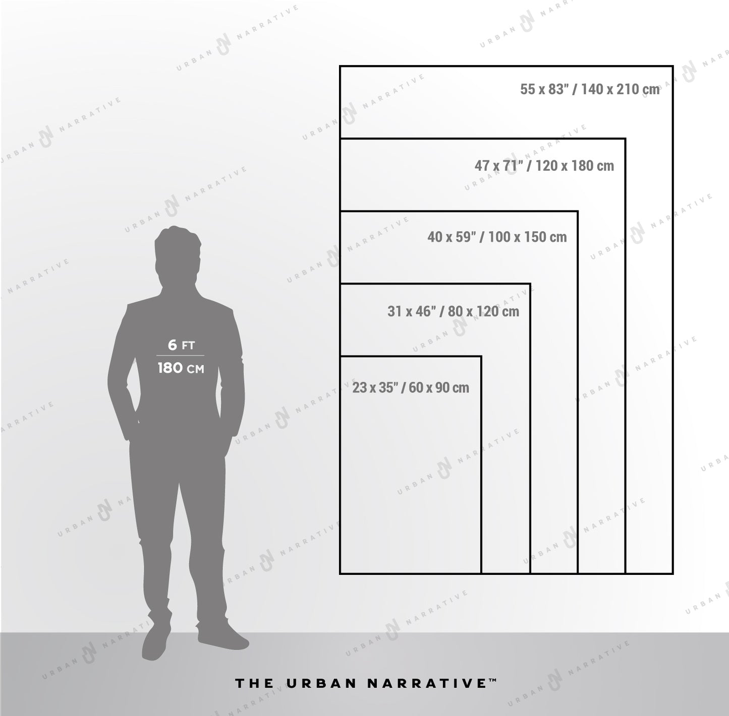 Ebb and Flow Abstract Harmony in Motion Size Chart The Urban Narrative