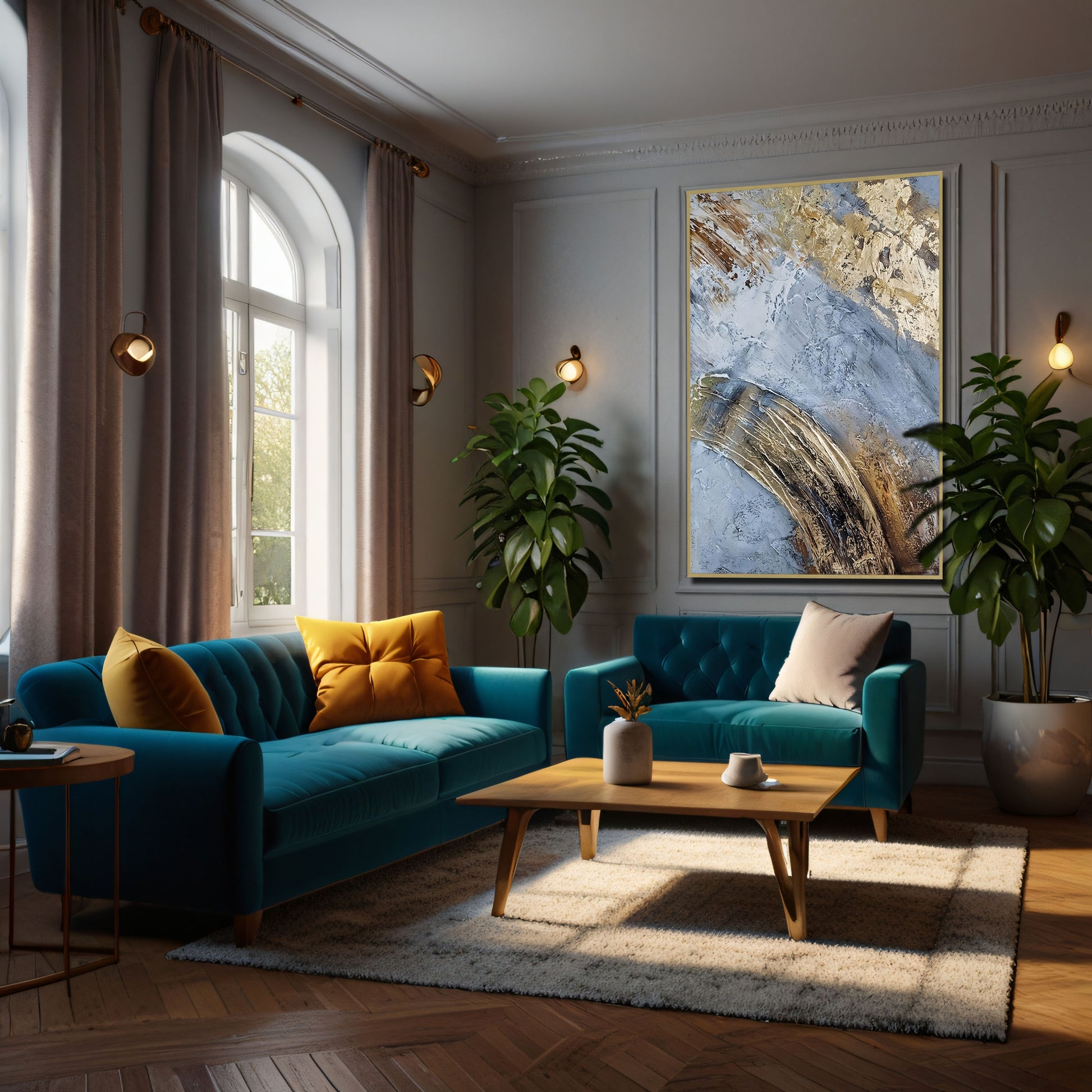 Forged in Gold Painting The Urban Narrative