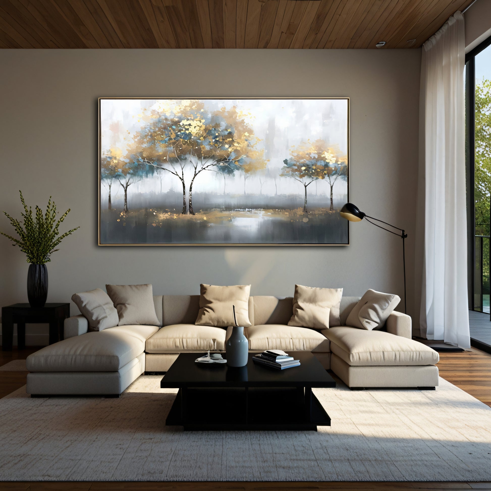 Golden Leaves Shimmer Painting the Urban Narrative