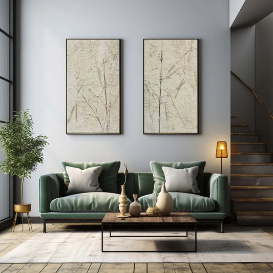 Aus der Ashes Trio-Kollektion: Dreiteilige moderne Kunst in Schwarz, Weiß und Gold