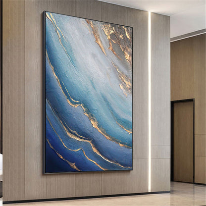 Ripple-wave-abstract-gold-blue-hue-green-earth-oil-acrylic-modern-painting-theurbannarrative-portrait-wall-art