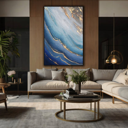 Ripple Waves Modern Oil Painting The Urban Narrative