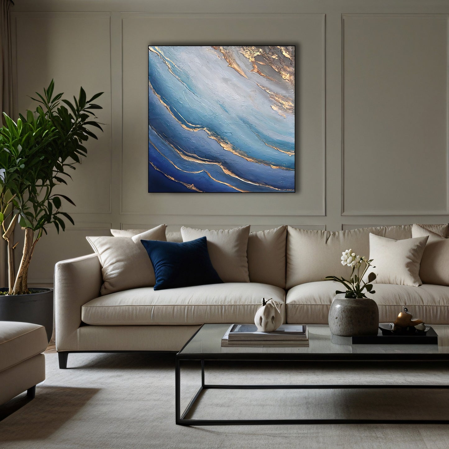Ripple Waves of Serenity Square Painting The Urban Narrative