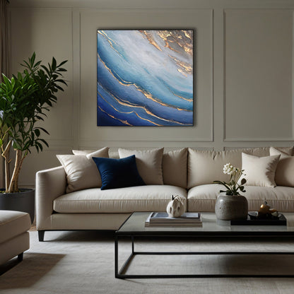 Ripple Waves of Serenity Square Painting The Urban Narrative