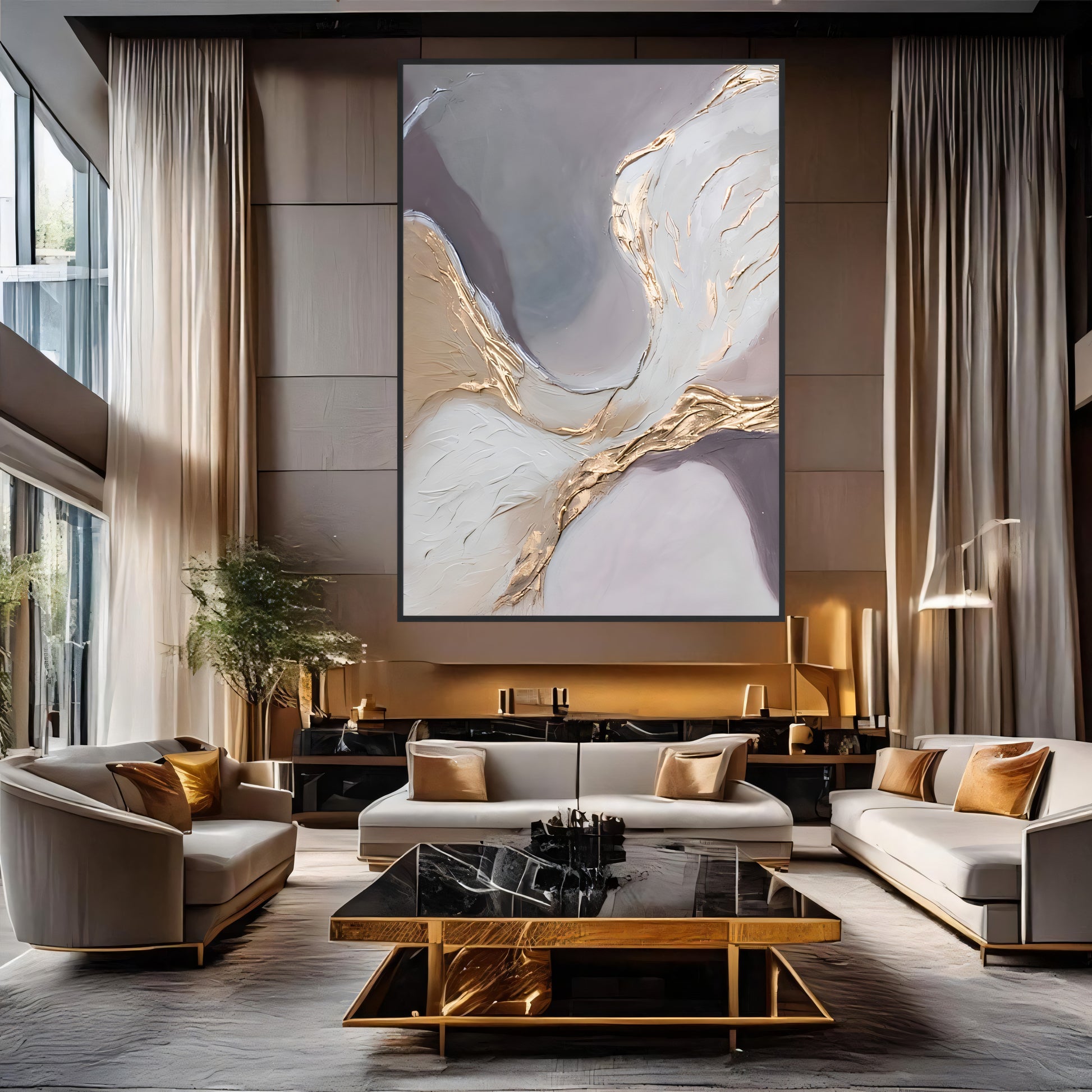Streamlined Grace A Flow Textured Canvas The Urban Narrative
