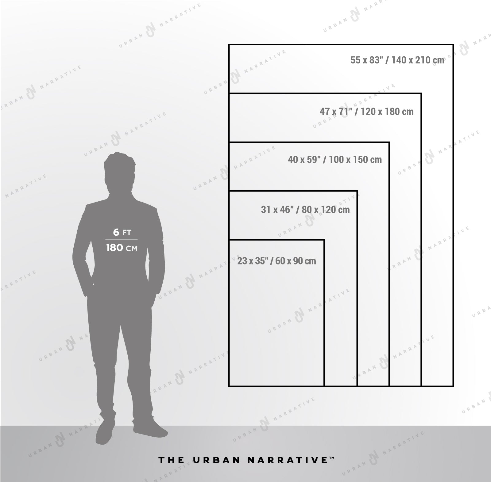 Textured Monochrome Reflection Size Chart The Urban Narrative