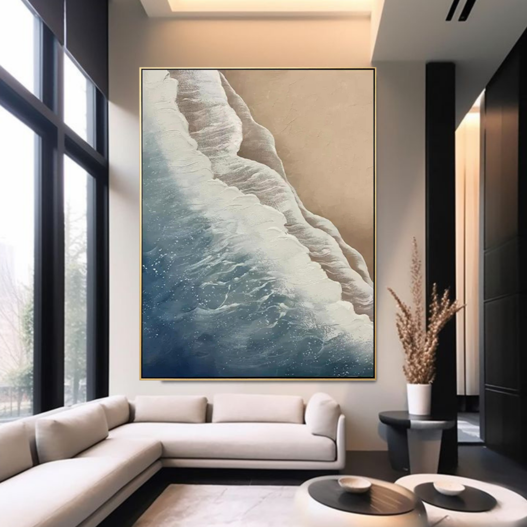 Tides-touch-theurbannarrative-portrait-nature-sea-ocean-textured-realistic-painitng-sand-sea-modern-mansion