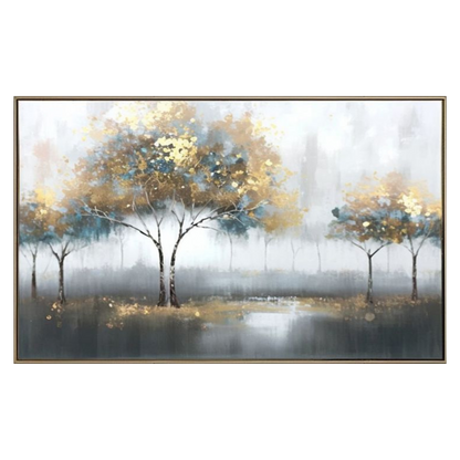 Whispers of Dawn Golden Leaves Shimmer Painting The Urban Narrative