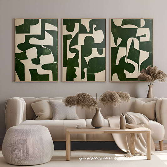 De la collection Ashes Trio : trois œuvres d'art moderne en noir, blanc et or