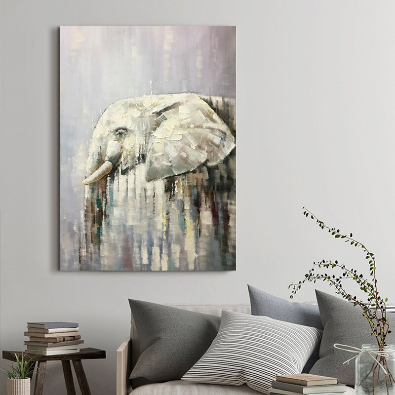 memory-the-urban-narrative-elephant-realistic-oil-painting-modern-abstract-art-home-decor-cozy