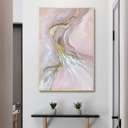 Pink and Gold Magical Modern Abstract Art Dreamer Painting