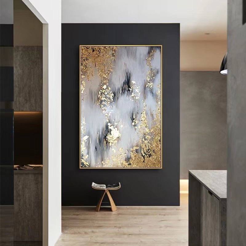 gold-leaf-oil-painted-abstract-fall-four-seasons-modern-industrial-art